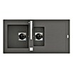Carea Fregadero encastrable (98 x 50 cm, 1½ cubeta, CAREAlith®, Gris hormigón)