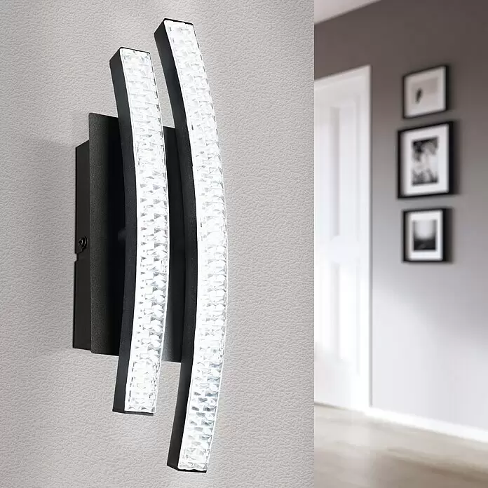 Eglo Lejias LED-Wandleuchte - 8 W, Schwarz, Warmweiß - Bildausschnitt