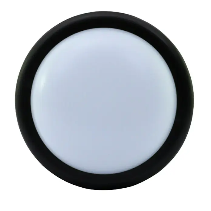 Ritter Leuchten LED-Deckenleuchte rund - 14 W, Schwarz, Tageslichtweiß - Nahaufnahme einer runden LED-Deckenleuchte mit schwarzem Rand und weißer Oberfläche für den Innenbereich.