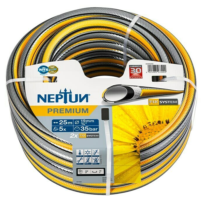 Neptun Premium Gartenschlauch (Länge: 25 m, Durchmesser: 19 mm)