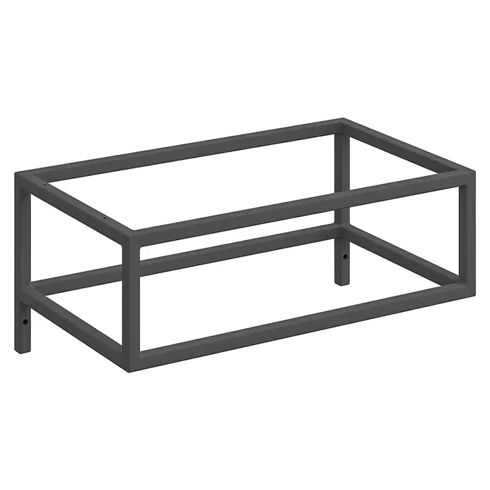 Astor Tree Konsole - B x L: 60 x 36 cm, Metall, Schwarz - Bild eines grauen Metalltischgestells. Ideal für moderne Möbelprojekte, dieses Gestell bietet Stabilität und einen industriellen Look.