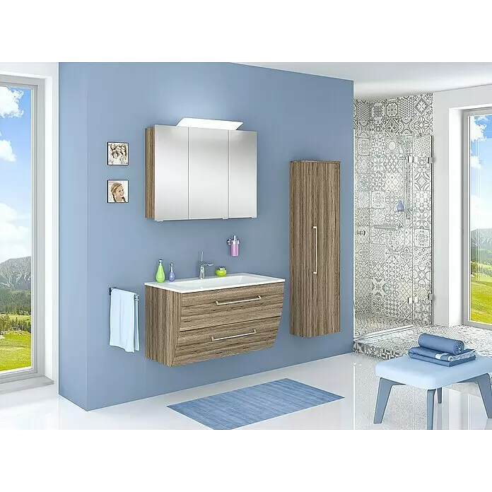 Camargue Orion Waschtischunterschrank - 90,5 x 51 x 52,5 cm, Sanremo Rustico - Stimmungsaufnahme