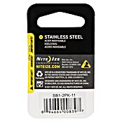 Nite Ize Doppelkarabiner (8 x 4,7 cm, Edelstahl, Silber, Zugfestigkeit: 2,3 kg)