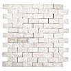 Mosaikfliese Brick Splitface X3D 40060 (30,5 x 29 cm, Weiß, Matt)