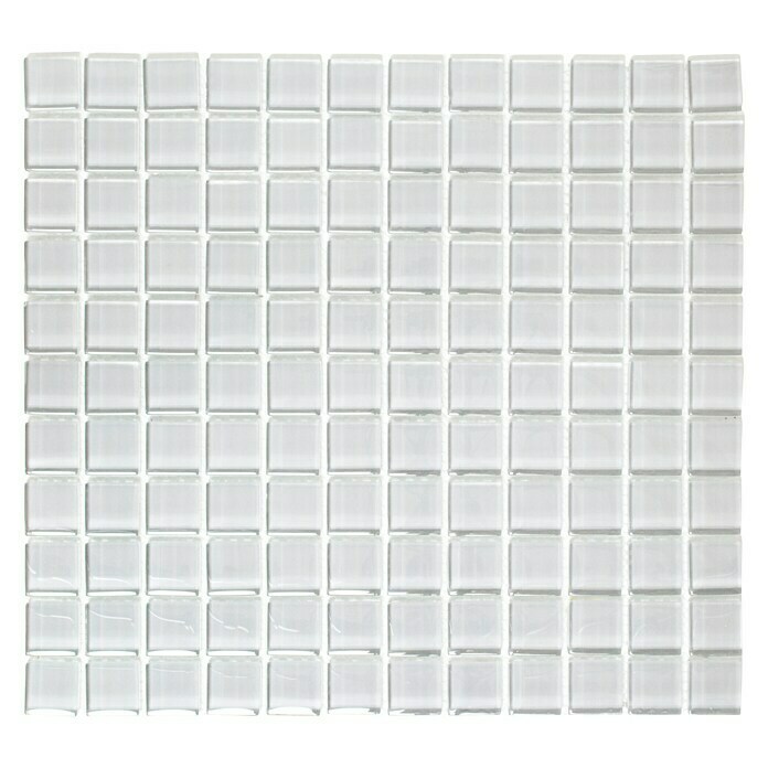 Mosaikfliese Quadrat Crystal Uni XCM 8021 (32,7 x 30,2 cm, Hellgrau, Glänzend)