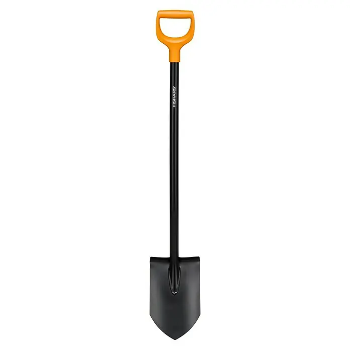 Fiskars Solid Gärtnerspaten spitz - Arbeitsbreite: 18 cm, Länge: 116 cm - Fiskars Gartenspaten mit ergonomischem Griff. Ideal zum Umgraben und Pflanzen im Garten.