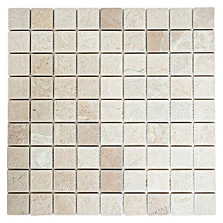 Mosaikfliese Quadrat Uni MOS 32/13R (30,5 x 30,5 cm, Beige, Matt)