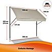 Angerer Klemmmarkise Style (Beige, Breite: 2,5 m, Ausfall: 1,5 m) | BAUHAUS
