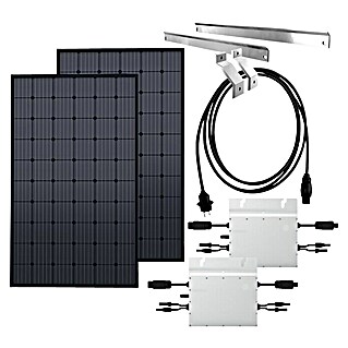 Green Solar Balkonkraftwerk-Set 600 (Nennleistung: 600 W, L x B x H: 4 x 168 x 100,2 cm, Schukostecker, 2 Stk.)