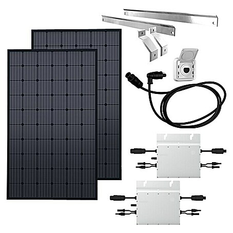 Green Solar Balkonkraftwerk-Set 600 (Nennleistung: 600 W, L x B x H: 4 x 168 x 100,2 cm, RST-Stecker, 2 Stk.)