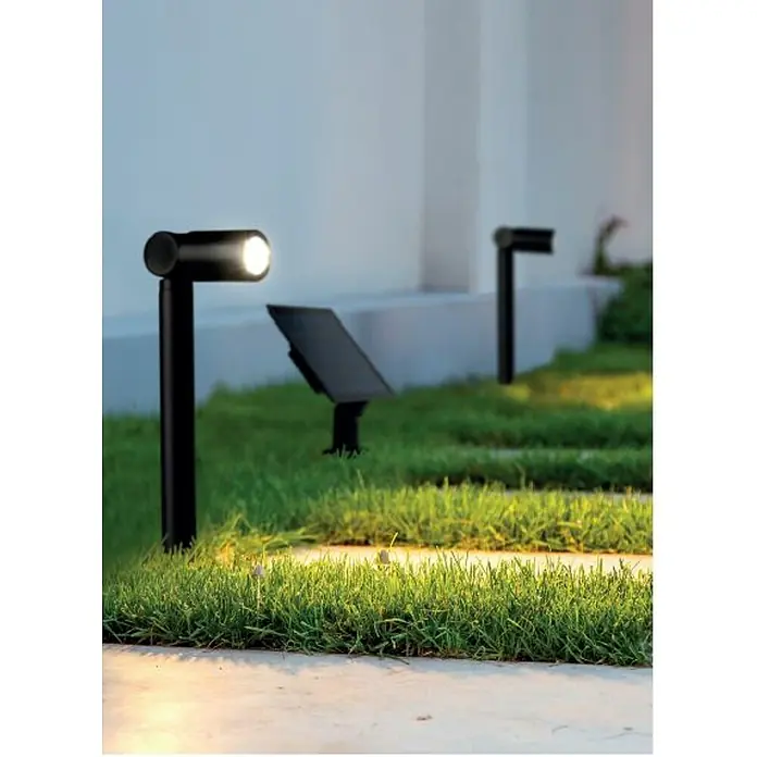 Forlight Proyector LED solar Lis - Altura: 26 cm, IP44 - Modernas luces solares de jardín iluminan un sendero. Las elegantes luces son una solución eficiente energéticamente y elegante para la iluminación del jardín.