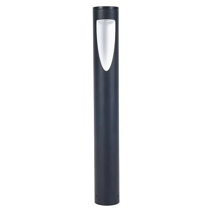Forlight Reweood Sobremuro exterior - 7 W, Color del marco: Antracita, Blanco neutro, Con bombillas - Una luz cilíndrica de exterior hecha de metal oscuro con una abertura de luz blanca alargada. Es elegante y funcional.