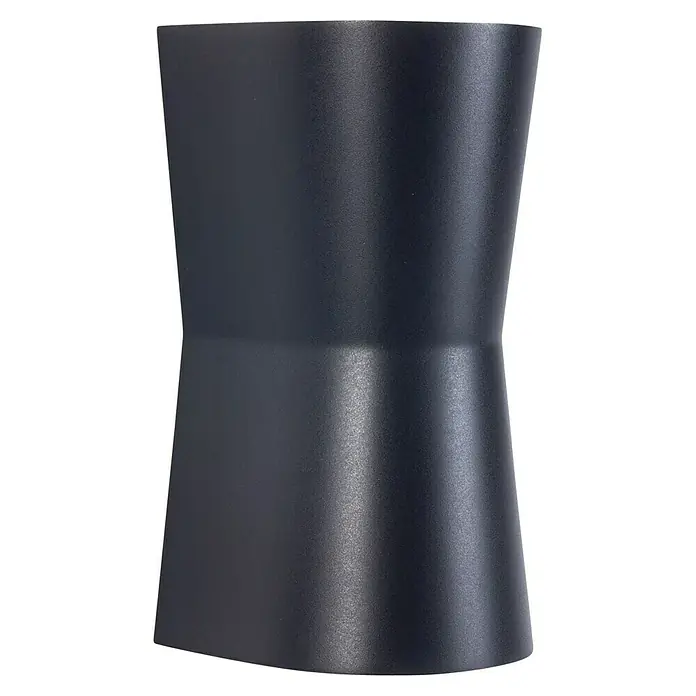 Forlight Aplique exterior Dofo - 16 W, L x An x Al: 9,5 x 11 x 19,5 cm, Negro, GU10 - Jarrón negro con forma de reloj de arena, con una cintura marcada, ideal para arreglos florales o como elemento decorativo.