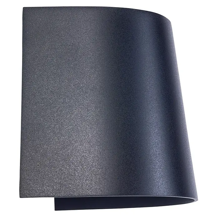Forlight Aplique exterior Dofo - 8 W, L x An x Al: 9,5 x 11 x 11 cm, Negro, GU10 - Primer plano de una estera de goma negra enrollada. Ideal para pisos, aislamiento o como superficie duradera en talleres y garajes.