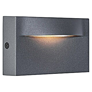 Forlight Hide Aplique exterior LED (8 W, L x An x Al: 2,5 x 13,5 x 7,5 cm, Antracita, Blanco neutro)