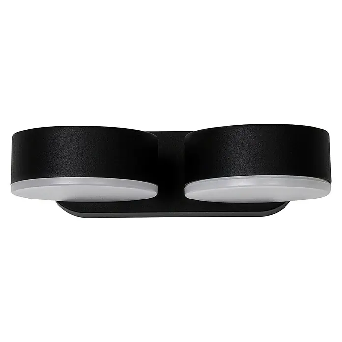 Forlight Pale Aplique exterior LED - 21 W, L x An x Al: 11 x 14 x 4 cm, Antracita, Blanco neutro - Lámpara de pared negra moderna con dos cabezales de lámpara cilíndricos con difusor blanco para una distribución uniforme de la luz. Diseño elegante para interiores.