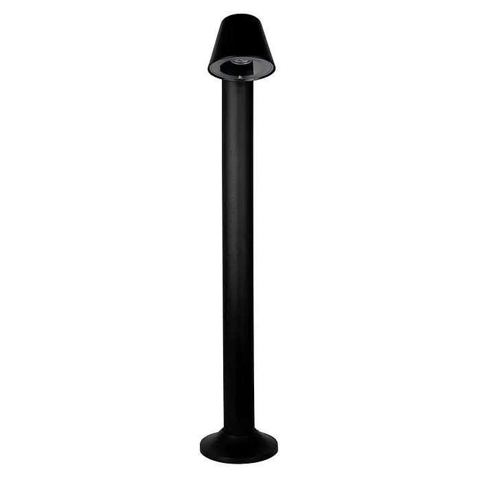 Forlight Cone Lámpara de pie para exterior - 8 W, Color del marco: Negro, 11,7 x 15 x 80 cm, Sin bombillas - Elegante bolardo negro para exteriores, ideal para iluminar caminos y jardines con un diseño estiloso.