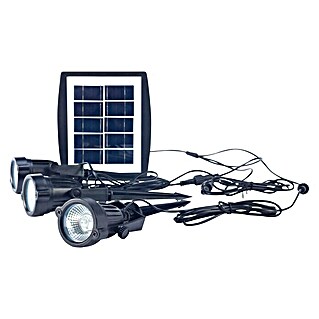 Forlight Proyector LED solar Hub (15 W, Blanco frío, IP65)