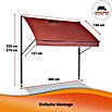 Angerer Klemmmarkise Style Terra (Terracotta, Breite: 3 m, Ausfall: 1,5 m) | BAUHAUS