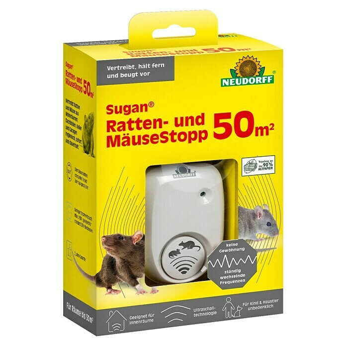 Neudorff Sugan Ratten- & Mäusebekämpfung (Inhalt ausreichend für ca.: 50  m²)