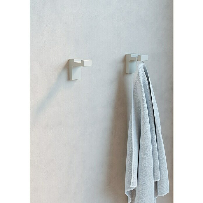 Creabath Elegance Colgador de baño (L x Al: 5,3 x 5 cm, Número de ganchos: 1 ud., Gris silk) | BAUHAUS