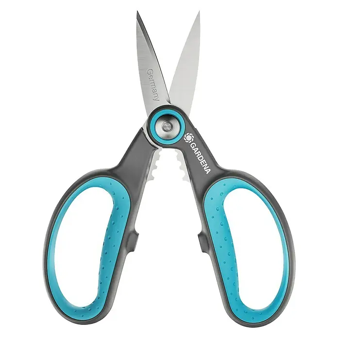 Gardena Schere HerbCut mit Holter - Geeignet für: Kräuter - Gardena Universalschere mit grauem Griff und blauen Akzenten. Die Schere ist ideal für den universellen Einsatz im Garten.