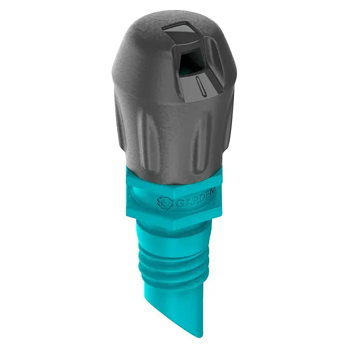 Gardena Micro-Drip Endstreifendüse - 5 Stk. - Nahaufnahme einer Gardena-Sprühdüse, ideal für präzise Bewässerung im Garten.