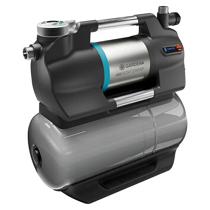 Gardena Hauswasserwerk 5600 Silent Comfort650 W, Max. Fördermenge: 5.600 l/h, Max. Druck: 4,7 bar Diagonal View