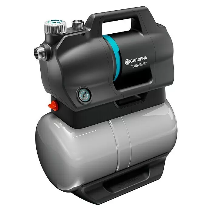 Gardena Hauswasserwerk 3900 Silent650 W, Max. Fördermenge: 3.900 l/h, Max. Druck: 4,3 bar Diagonal View