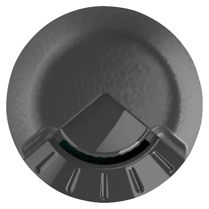 Gardena Micro-Drip Sprühdüse 90° - 5 Stk., 90 ° - Nahaufnahme einer schwarzen Kochfeld-Bedienung mit leichtem Oberflächenrauschen und deutlichen Detailmerkmalen.