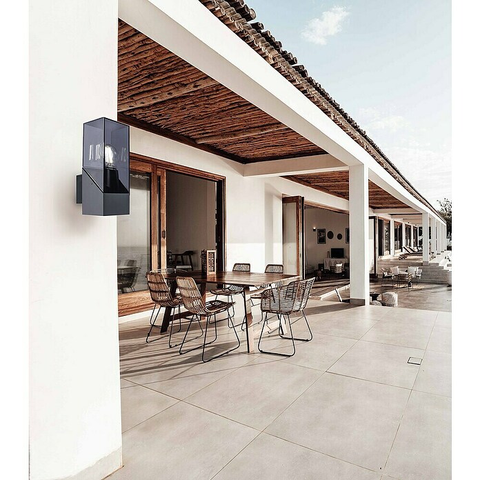 Forlight Munic Aplique exterior (15 W, L x An x Al: 14 x 8,5 x 25 cm, Antracita, E27) | BAUHAUS