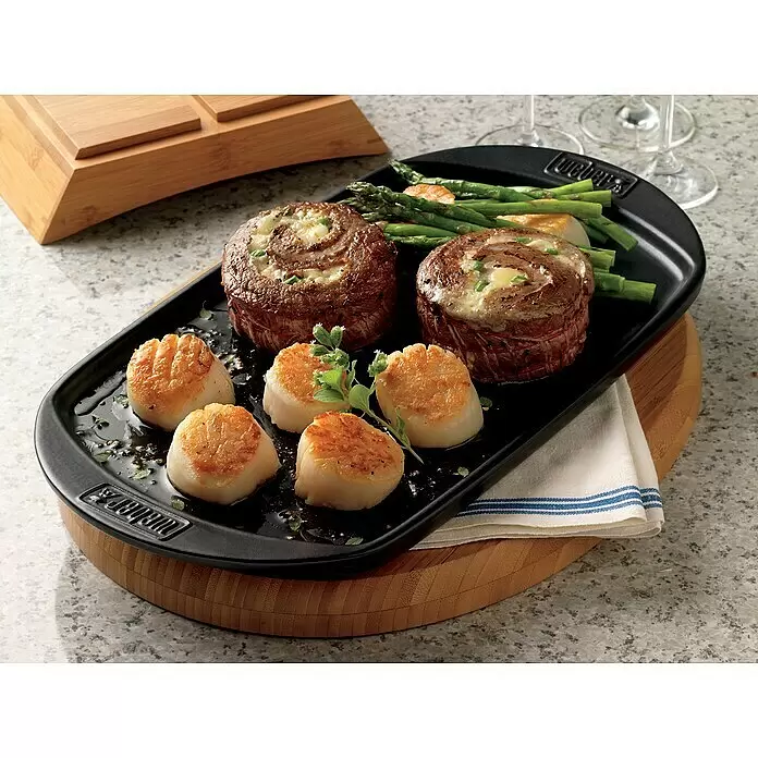Weber Grillplatte - L x B: 40 x 22 cm - Anwendungsbeispiel