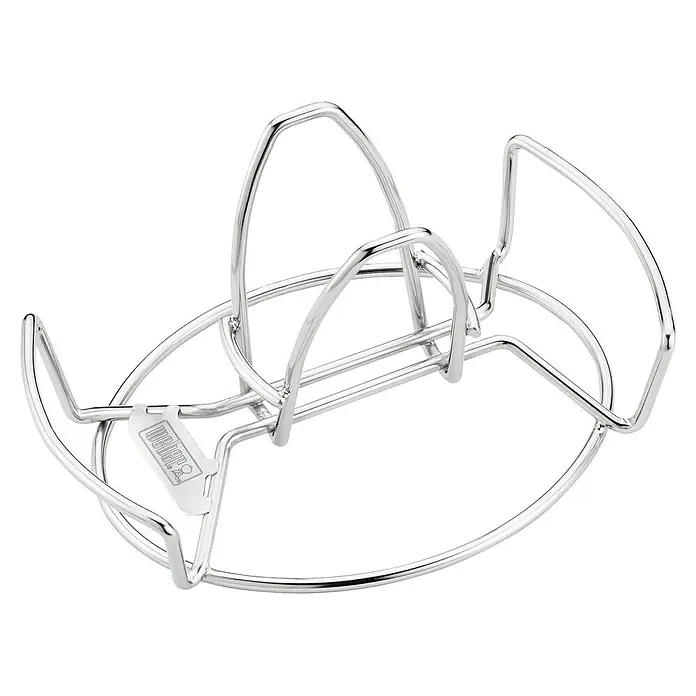 Weber Geflügelhalter - Edelstahl - Dreidimensionaler silberner Weber Rippchenhalter, ideal zum Grillen von Rippchen mit ausreichend Platz.