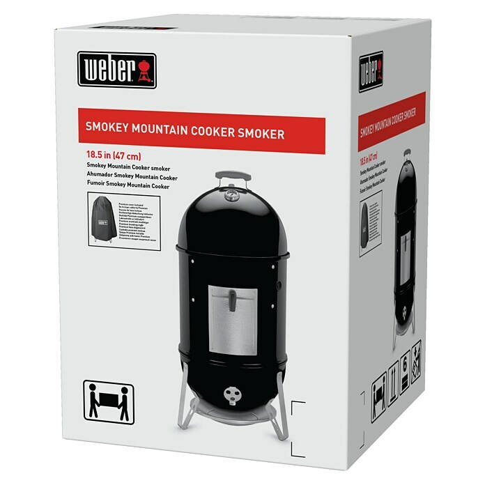 Weber Räucherofen Smokey Mountain Cooker (Schwarz, Hauptgrillfläche: 2 x Ø 47 cm)
