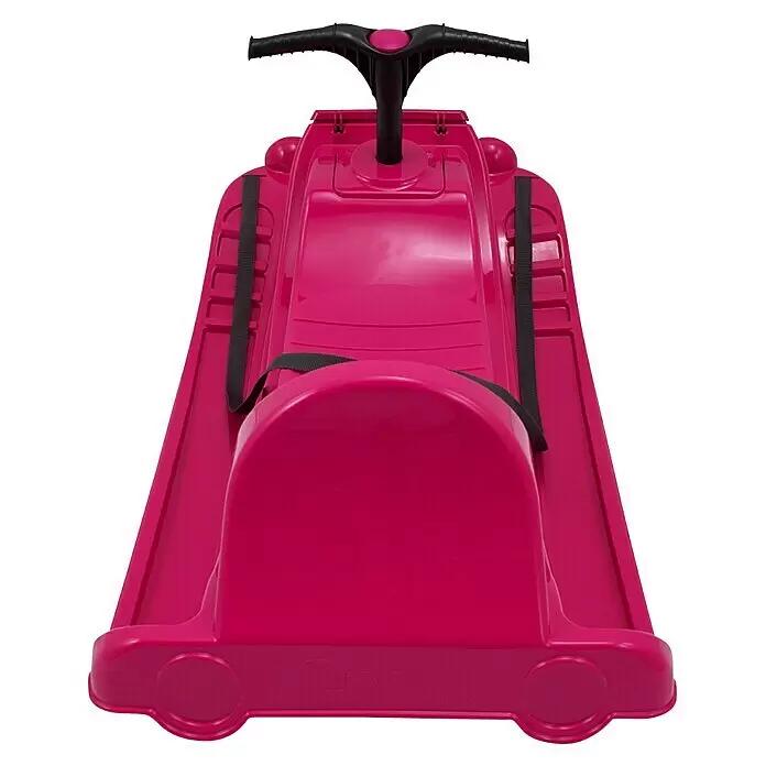 KHW Schlitten Snow Quad - L x B: 91 x 48 cm, Belastbarkeit: 30 kg, Kunststoff, Pink - Rückansicht