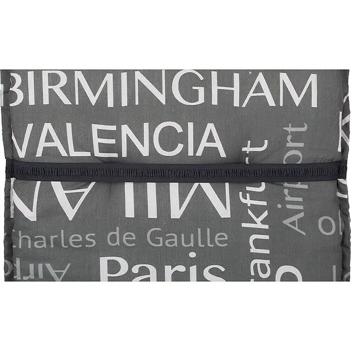 beo Gartenmöbel-Auflage Bellona - Niederlehner, 4 Stk., L x B x H: 118 x 50 x 6 cm, Baumwolle, Polyester, Grau/Weiß - Grauer Kissenbezug mit Städtenamen. Der Kissenbezug ist mit verschiedenen Städtenamen in Weiß bedruckt. Praktische Ergänzung für Zuhause.
