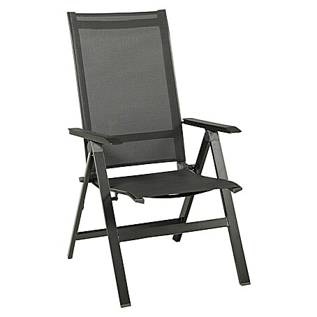 Acamp Klappstuhl Urban (Aluminium, Textil, Rückenlehne verstellbar, Anthrazit, B x T x H: 60 x 66 x 112 cm)