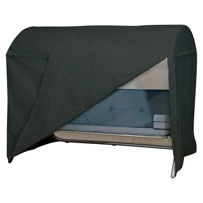 Acamp Hollywoodschaukel-Schutzhülle Liegeschaukel Star - L x B x H: 220 x 140 x 180 cm, Polyester, Schwarz - Ein stilvoller, schwarzer Hollywoodschaukel-Schutz, der optimalen Schutz bietet und das Möbelstück elegant in Szene setzt.