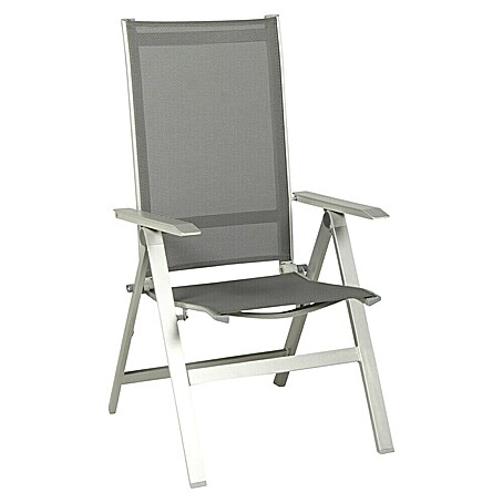 Acamp Klappstuhl Urban (Aluminium, Rückenlehne verstellbar, Platin/Graphit, B x T x H: 60 x 66 x 112 cm)