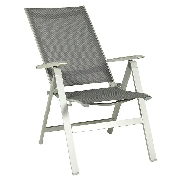 Acamp Gartenmöbel-Set Urban/Extensio - 5 -tlg., Aluminium, HPL, Textil, Anthrazit, Rückenlehne verstellbar - Grauer Liegestuhl aus Metall und Stoff. Eine bequeme und stilvolle Ergänzung für jeden Außenbereich.