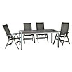Acamp Gartenmöbel-Set Urban/Extensio (5 -tlg., Aluminium, HPL, Textil, Platin/Graphit, Rückenlehne verstellbar) | BAUHAUS