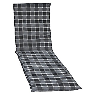 beo Gartenmöbel-Auflage Belgrad (Gartenliege, L x B x H: 193 x 60 x 6 cm, Baumwolle, Polyester, Grau)