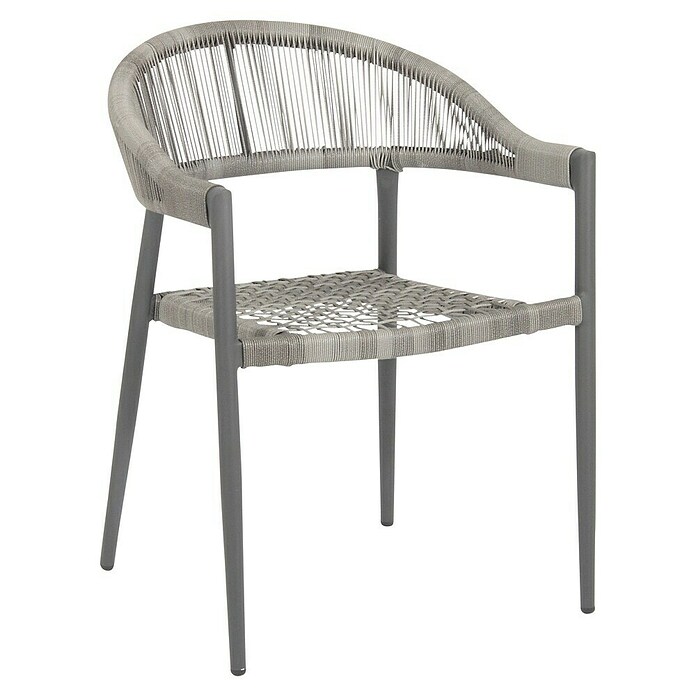 Acamp Stapelsessel Brooklyn (4 Stk., Rope-Bespannung, Stapelbar, Grau, B x T x H: 58 x 56 x 78 cm) | BAUHAUS