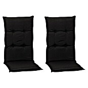 beo Gartenmöbel-Auflage Trabzon (Hochlehner, 2 Stk., L x B x H: 118 x 46 x 8 cm, 50% Baumwolle, 50% Polyester, Schwarz) | BAUHAUS