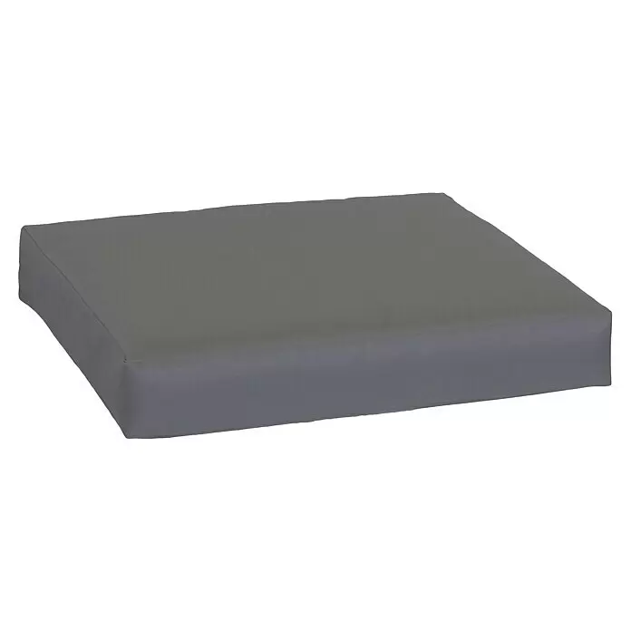 beo Sitzkissen Premium - L x B x H: 80 x 80 x 8 cm, Baumwolle, Polyester, Grau - Diagonale Ansicht