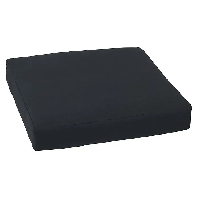 beo Sitzkissen Premium - L x B x H: 70 x 70 x 8 cm, Baumwolle, Polyester, Schwarz - Hier ist ein quadratisches, dunkelblaues Sitzkissen, das Komfort und Stil für jeden Stuhl bietet. Ideal für Zuhause oder Büro.