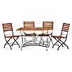 Acamp Gartenmöbel-Set Lindau (5 -tlg., Akazienholz, Braun, Klappbar, Ohne Armlehnen) | BAUHAUS