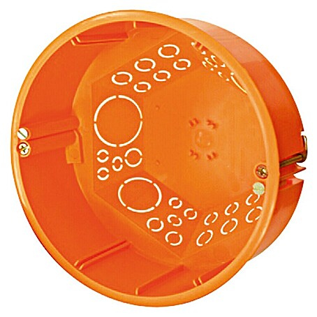 Dietzel Univolt Hohlwanddose mit Deckel (Ø x H: 120 x 65 mm, 1-fach, Orange, 1 Stk.)