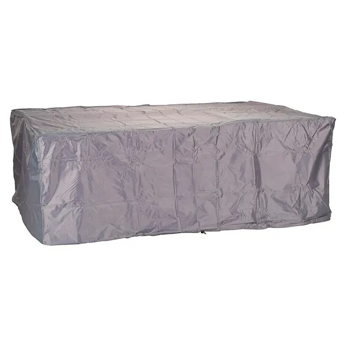 Acamp Loungemöbel Schutzhülle L - L x B x H: 230 x 155 x 80 cm, Polyester, Grau - Schutzhülle in Grau für Gartenmöbel. Die reißfeste Möbelabdeckung schützt Tische und Stühle vor Staub und Witterungseinflüssen und sorgt für lange Lebensdauer.