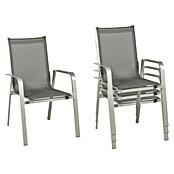 Acamp Gartenmöbel-Set Urban/Acaplan (5 -tlg., Aluminium, Topalit, Acatex, Platin / Graphit) | BAUHAUS